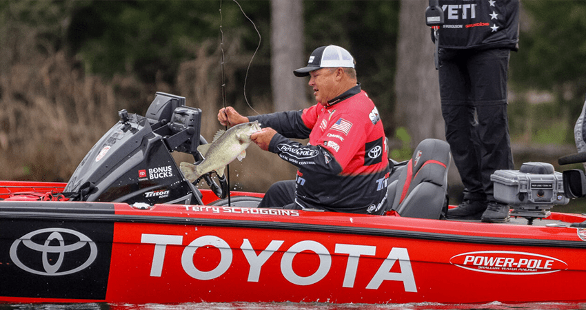 red Terry Scogins Toyota fishing boat