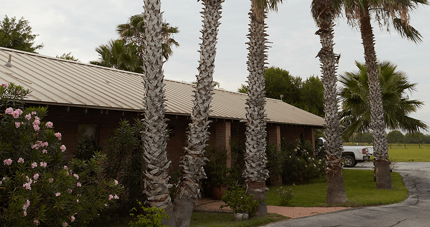 entrance to ranch building