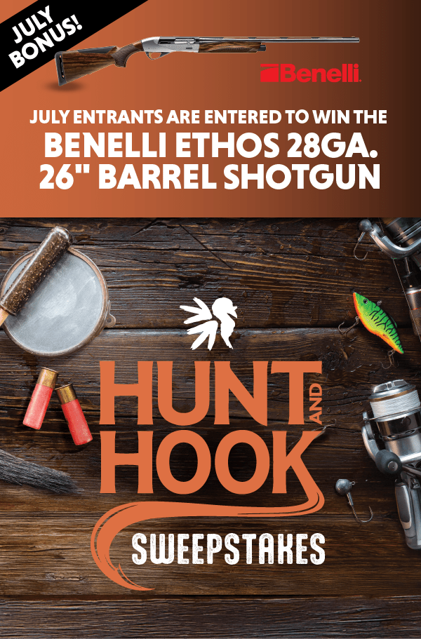 enter during July for the chance to win a bonus Benelli Ethos shotgun