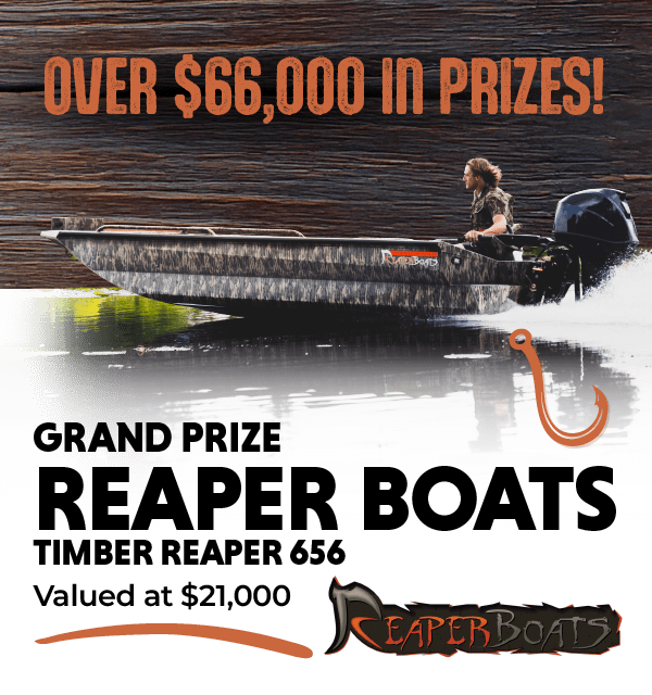 grand prize Reaper Boats Timber Reaper 656 valued at $21,000