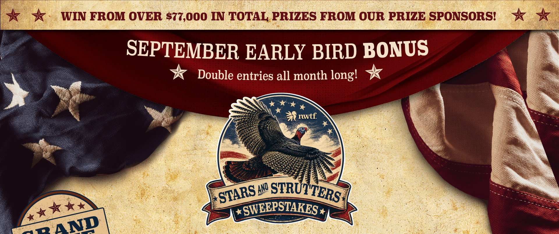double your chances to win September 1st through 30th